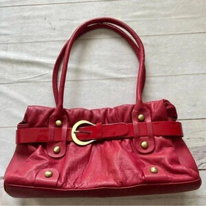 Michael Rome Genuine leather Red Shoulder bag purse